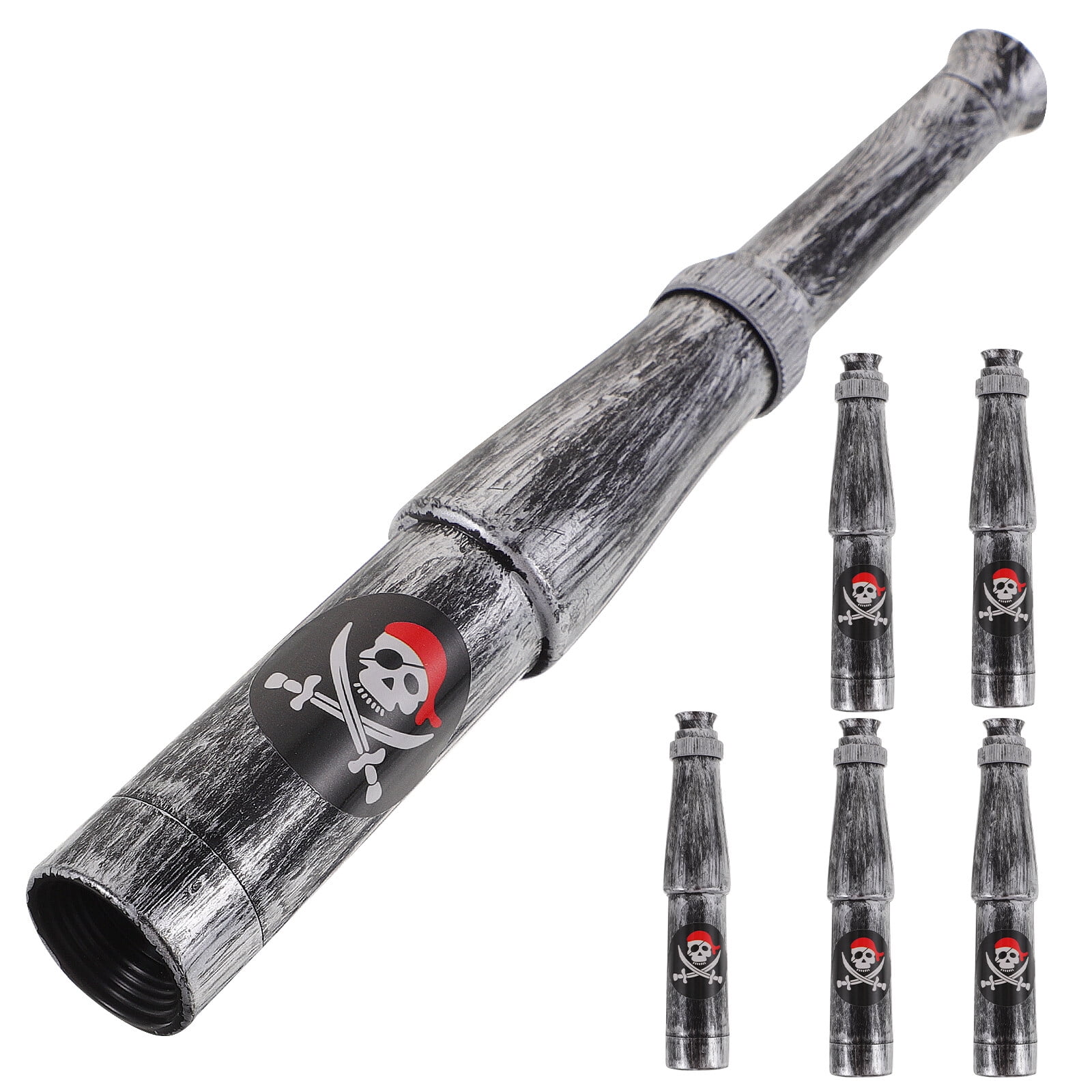 6pcs Plastic Pirate Telescopes Pirate Party Costume Monocular