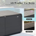 thumbnail image 5 of Domi Outdoor 200 Gallon Resin Deck Box, Waterproof and UV-Resistant, Large Outdoor Lockable Storage Bin for Patio Cushions, Pool Supplies, Garden Tools, and Delivery Storage, 5 of 8