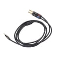 thumbnail image 2 of Cable Macho TS De 3,5mm Y 1/8 Pulgadas A Dual De 6,35mm Y 1/4 Pulgadas, Adaptador De Cable Estéreo De PVC Para Evitar La Oxidación, Conductor OFC Para Amplificador Fugacal 2 m / 6,6 pies, 2 of 8