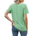 thumbnail image 4 of MOSHU 2 Pack Womens T Shirts V Neck Casual Tops Short Sleeve Comfort Fit Shirts for Women, 4 of 9