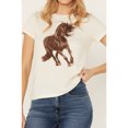 thumbnail image 3 of Shyanne Women's Stallion Short Sleeve Girlfriend Graphic Tee - SWSP24K15-CRM Medium  US, 3 of 4
