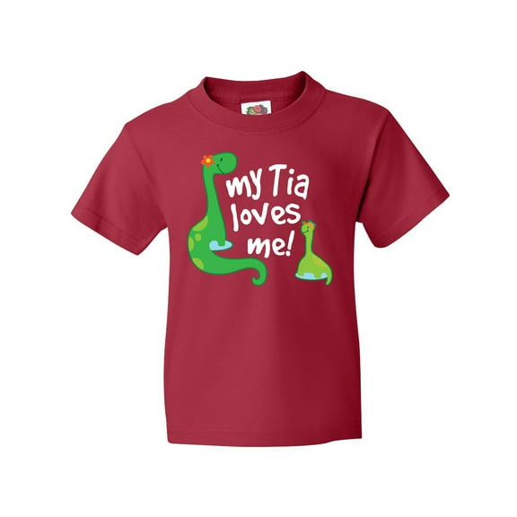 Inktastic My Tia Loves Me Nephew Youth T-Shirt