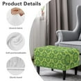 thumbnail image 6 of Xixirimido Turtle Shell Green Pattern Ottoman Cover Stretch Rectangular Footstool Slipcover with Nonslip Elastic Base, Universal Fit for Storage Ottomans & Ottoman Footrests, Large, 6 of 7
