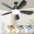 thumbnail image 1 of Lámpara de ventilador de techo LC-Dolida, 23,8 pulgadas, 2000 lúmenes, control remoto, negra, 1 of 9