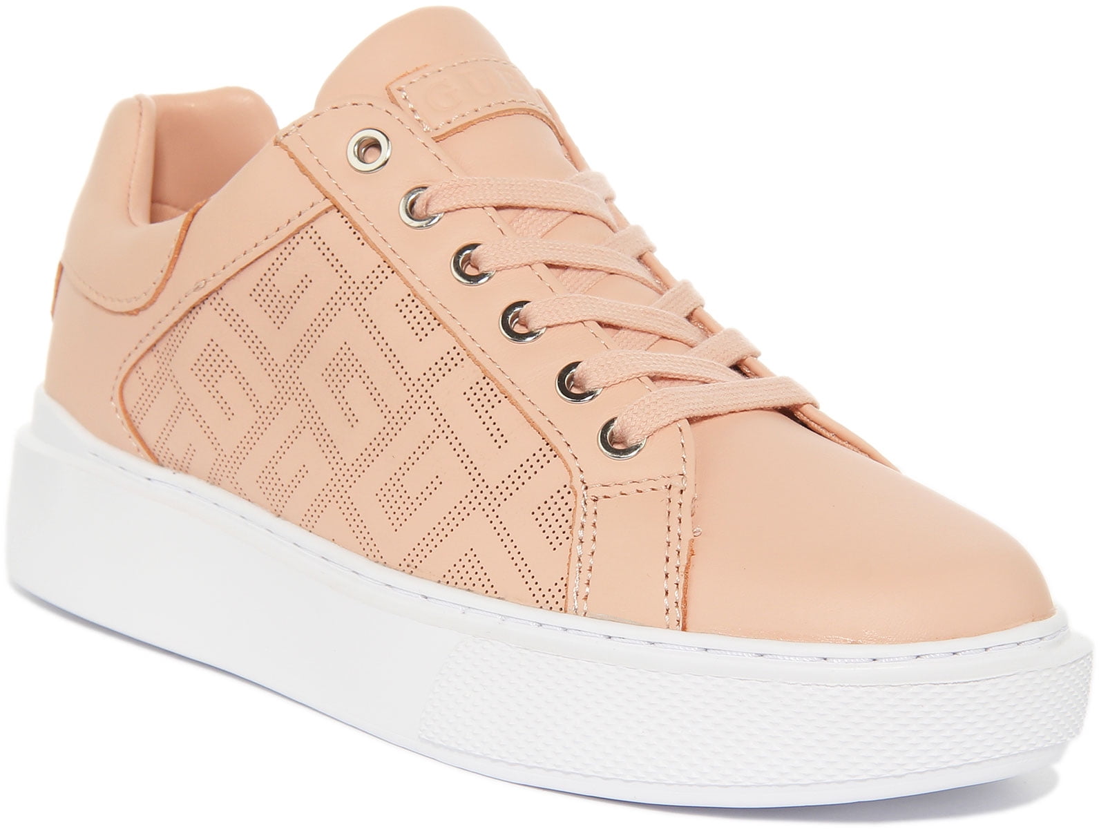 Guess Bevlee Stud Women's Low Top Lace Up Synthetic Sneakers In Beige Size  10 - Walmart.com