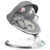 Electric Baby Swing Bouncer Baby Rocker Music 5 Gears Time Set Remote Control with LED Display Gifts
