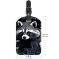 thumbnail image 6 of Square 2Pack PU Leather Raccoon Cruise Luggage Tag with Privacy Cover and Name ID Tag for Travel Handbags Backpacks Luggage Tags, 6 of 6