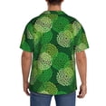 thumbnail image 3 of Sikiie Green Flower Men's Cuban Shirt, Hawaiian Shirts, Business Casual Button Down Shirts, Short Sleeve Shirt-4X-Large, 3 of 5