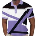 thumbnail image 1 of Camisas de Manga Larga para Hombres Impresos Girar Hacia Abajo Botones de Cuello Lateral Dividido, Casual Camiseta Blusa para Hombres, 1 of 4