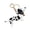 White, variant on Clip On Dog Bag Charm PU Leather Dachshund Accessory with Metal Clasp for Purse Decoration, Daily Carry, Zipper Pull