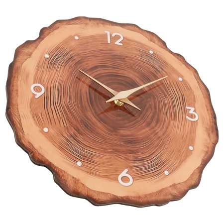 Threns Wood Wall Clock 11.8 Inch Round Wall Clock Decorative Hanging Wall Clock Non Ticking Wooden Wall Clock Battery Powered Decorative Wall Clock Delicate Wall Wood Clock for Home Office