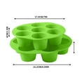 thumbnail image 2 of 2 Pack Silicone Muffin Pans For Air Fryer, 7 Cavity Non-Stick Baking Molds With 2 Sizes, Oven Microwave Freezer Safe For Muffins Cupcakes Tarts Bread, 2 of 5