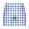 thumbnail image 2 of Plebaso Men's Summer Shorts Elastic Waist Drawstring Casual Shorts Lightweight Plaid Beachwear Shorts, 2 of 3