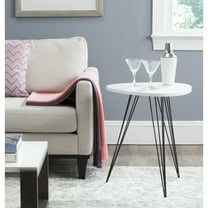 SAFAVIEH Wolcott Retro Mid-Century Lacquer Side Table, White/Black