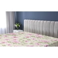 thumbnail image 5 of Ambesonne Spring Themed Fitted Sheet, Floral Garden Scene, King Size, Pale Pink Laurel Green, 5 of 5