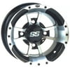 Machined w/ Black 9x8, 4/110, 3+5 ITP SS112 Sport Aluminum Wheel - 0928385404B