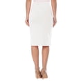 thumbnail image 3 of Women's Stretch Midi Pencil Skirt with Elastic Waist - Perfect for Office Wear, Sizes S-XL, 3 of 5