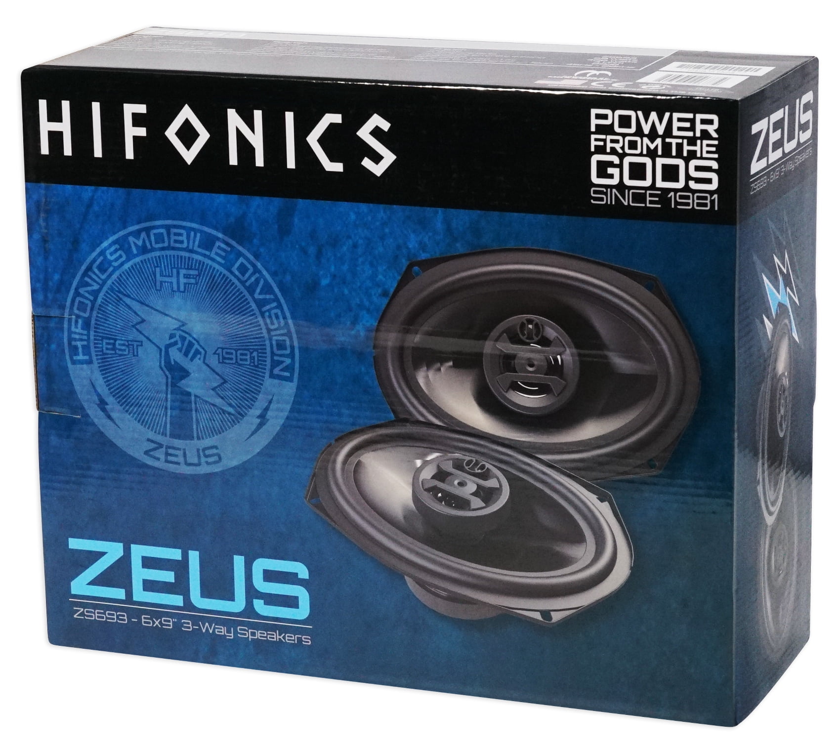 Hifonics Zeus 800 Watt 6 x 9 Inch 3 Way Car Audio Coaxial Speakers Pair ZS-693