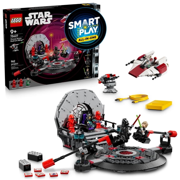 LEGO Star Wars SMART Play: Throne Room Duel & A-Wing Interactive Building Toy - All-In-One Set - Reacts to How You Move and Play with a SMART Brick - Gift for Boys, Girls and Kids Ages 9  - 75427