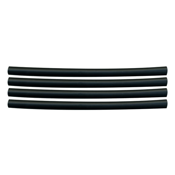 Flexible Dual Wall Adhesive-lined Heat Shrink Tubing 3:1 Black 1/4" ID - 12" Inch 4 Pack