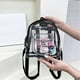thumbnail image 5 of Mochila transparente de PVC para mujeres | Bolsa transparente impermeable de PVC | Gran capacidad 22x18cm | Correas ajustables, bolsillo delantero, cierre de cremallera | Mochila ligera y elegante, 5 of 9