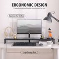 thumbnail image 5 of MotionGrey Monitor Stand Riser, 39.4 Inch Ergonomic Desk & tabletop Desktop Stand for Laptop, Desktop Shelf, Computer, MacBook, Notebook, PC - Black, 5 of 5