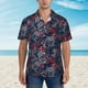 thumbnail image 2 of Balery Cool Red Off-Road Vehicle Camisas hawaianas de manga corta para hombre, camisas playeras de corte holgado, camisas de vacaciones con botones,Large, 2 of 7