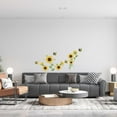 thumbnail image 2 of Sunflower Decoration with Cute and Happy Bees Art Design for Living Room Vinyl Wall Decal - Yellow Flowers with Pollination Process Wall Decoration - 30" x 20", 2 of 5