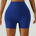 thumbnail image 6 of felwors V Back Biker Shorts High Waist Scrunch Lifting Workout Yoga Running Training Blue for Size XL, 6 of 9
