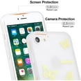 thumbnail image 4 of Case for iPhone SE(5G) 2022 iPhone 7 iPhone 8 iPhone SE 2020, Glitter Cute Butterfly Pattern Sparkly Bling Laser Case Soft TPU Bumper Slim Protective Women Girls Phone Cover - Transparent, 4 of 8