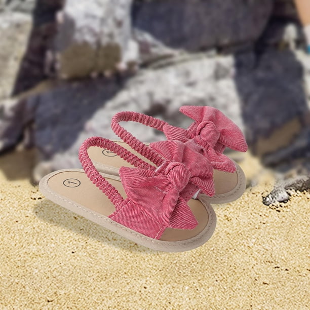 Sandalias Planas para Bebé Niña Casual Prewalker Verano 0-1 Años Suela Blanda Rojo 12cm perfke
