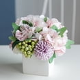 thumbnail image 2 of Cateissary Hortensia no tóxica en jarrón de cerámica: inodoro, buena sensación de manos, mascotas, flores de peonía falsas amigables Decoración Púrpura, 2 of 6