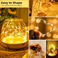 thumbnail image 2 of Paquete de 12 Guirnaldas de Luces con Pilas, 2m 20 LED Guirnaldas de Luces LED, Mini Guirnaldas de Luces LED Impermeables para Botellas, Bodas, Fiestas, Navidad, Dormitorios - Blanco Cálido, 2 of 5