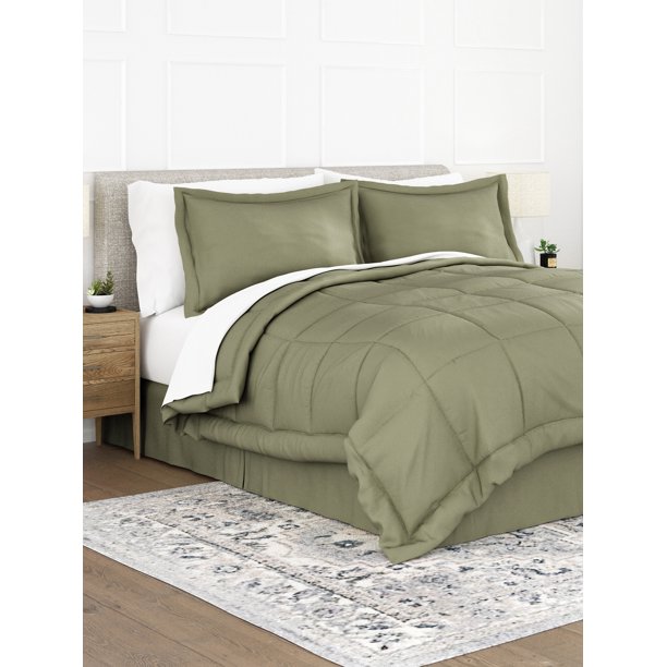 Comfort Canopy 8Piece Comforter Bed in a Bag Set, 8 Basic Colors; King