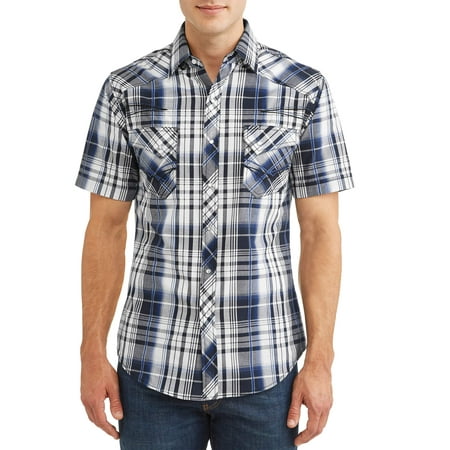 Gear Western Shirt - Plains Men's Short Sleeve Cotton Fashion Plaid Western Shirt