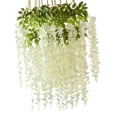 thumbnail image 1 of 12 Guirnaldas artificiales de glicinas, arbustos y hiedra, flores colgantes de simulación Blanco, 1 of 9