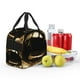 thumbnail image 5 of Easygdp Golden Lips Modern Sculpture Bolsa Térmica Premium - Tela Oxford Impermeable, Gran Capacidad, Bolsillo Frontal, Unisex para Trabajo, Escuela, Actividades al Aire Libre y Picnics, 5 of 8