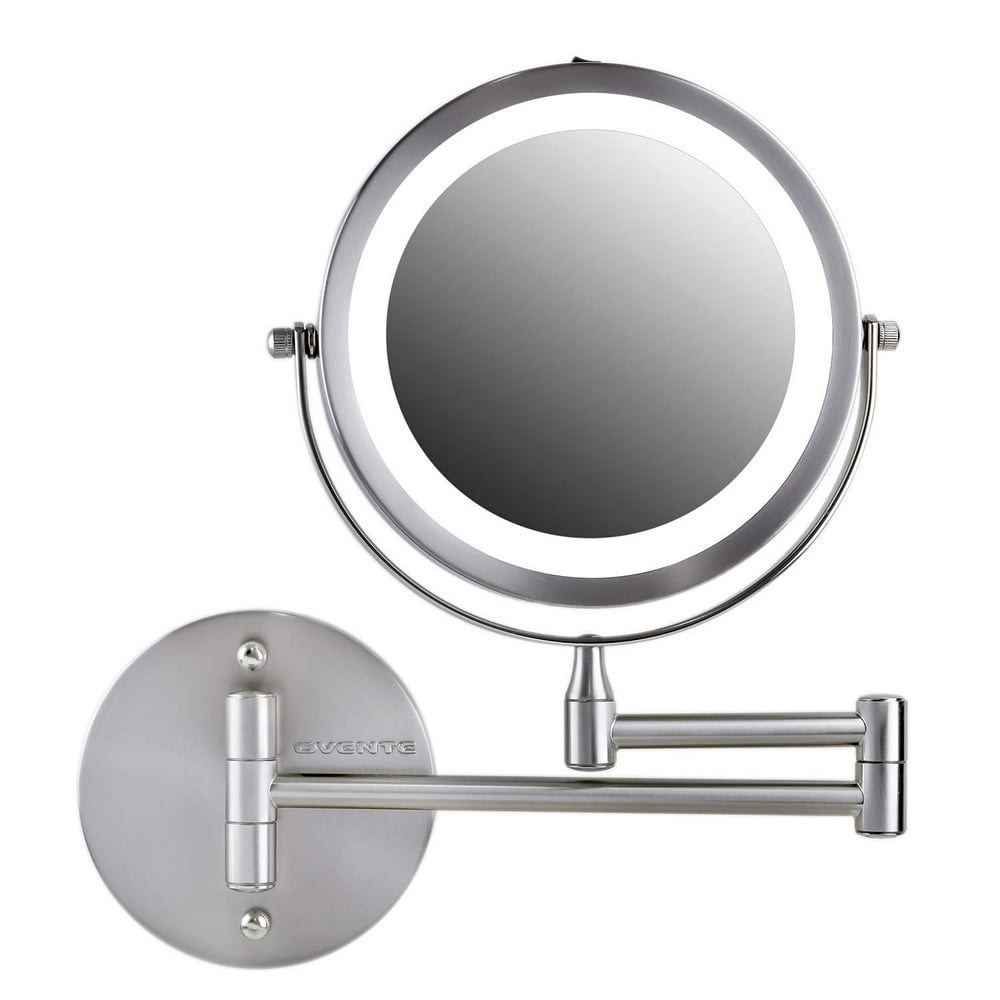 Ovente Lighted Wall Mount Makeup Mirrors 7 Inch 1X 10X Magnification