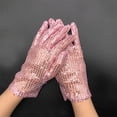 thumbnail image 2 of QASIEATN Everyday Wear Accessories for Women Sparkling Sequin Dance Gloves Clothing Halloween Glitter Short Gloves, 2 of 4