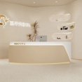 thumbnail image 1 of Podium Stand Church Front Desk Reception Counter Office Desk Luxury Cafe Counter Checkout Theke Rezeption Beauty Salon Furniture My Lux Decor Round, 1 of 12