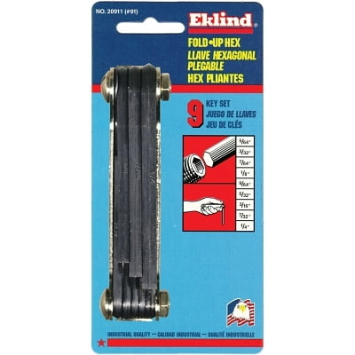 

Inch Fold-Up Hex Key Sets 9 Per Fold-Up Ball Hex Tip Inch Medium | Bundle of 5 Sets