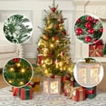 thumbnail image 4 of Pre-Lit Artificial Christmas Tree, 3ft Potted Xmas Full Tree, Premium Snow Flocked Xmas Pine Tree with 50LED Lights & Flower Pot for Christmas Decoration, Home, Office, Party Decoration, 4 of 9