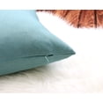 thumbnail image 3 of Aiking Home Breathable Solid Faux Linen Euro Sham / Pillow Cover for Sofa, Couch or Bedroom... (24"x24", Lagoon), 3 of 4