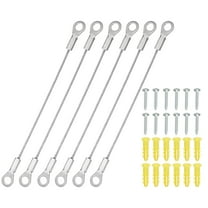 Cabinet Door Restraint 4 Inch, 6 Pack Stainless Steel Hinge Limiter 1.5mm Dia