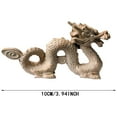 Desk decor Feng Shui Carved Natural Wood Dragon Statue Sculpture Animal