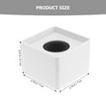 thumbnail image 3 of EeaseCA 2Pcs Portable ABS Injection Molding Square Shaped Interview Mic Microphone Logo Flag Station Logo (White), 3 of 5