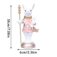 thumbnail image 2 of Easter Bunny Ornament Holding Scepter & Trumpet, Cute Festive Home Decor For Easter Celebrations Ideal For Living Room Coffee Table Bedroom Bedside Table Dining Table,, 2 of 4