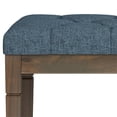 thumbnail image 4 of Waverly Banc Ottoman Capitonné de 48 Pouces de Large en Tissu Aspect Lin Bleu Denim, 4 of 7