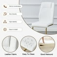 thumbnail image 6 of LiviNest Modern Dining Table Set: 6-Piece Glass Table & PU Chairs - Black Marble Pattern & Gold Metal Legs for Small Apartments & Vacation Rentals - Easy Assembly & Space Saving Design, 6 of 6