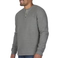 thumbnail image 3 of Coleman Long-Sleeve Sherpa Lined Waffle Henley Shirts For Men (Shale Heather, Large), 3 of 5
